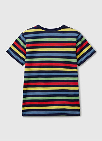 Benetton Baskılı Lacivert Erkek Çocuk T-Shirt 3FHXC10MW