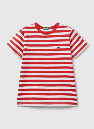 Kırmızı Erkek Çocuk Bisiklet Yaka Regular Fit Baskılı T-Shirt 3FHXC10MW