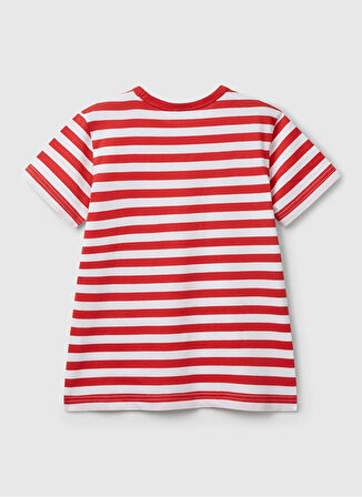 Kırmızı Erkek Çocuk Bisiklet Yaka Regular Fit Baskılı T-Shirt 3FHXC10MW