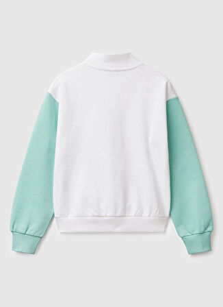 Benetton Kız Çocuk Beyaz Sweatshırt