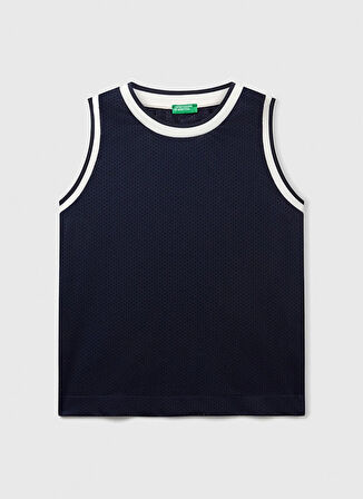 Benetton Baskılı Lacivert Erkek Çocuk Atlet 3FJGCH01V