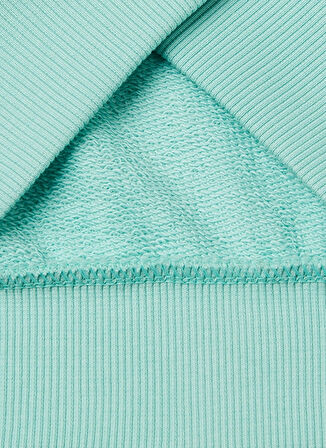 Benetton Baskılı Kız Çocuk Su Yeşili Sweatshırt 3J68C504N