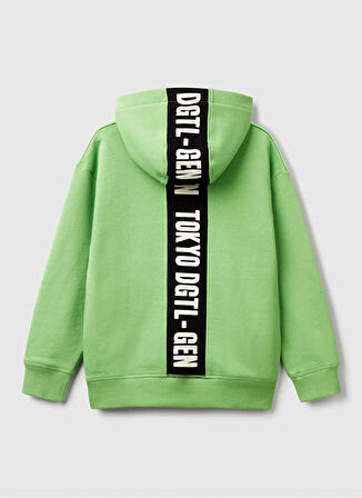 Benetton Baskılı Erkek Çocuk Fıstık Sweatshırt 3J68C204I