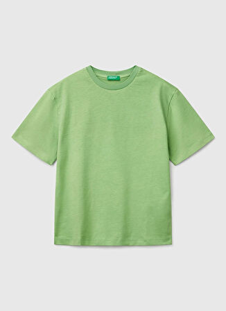 Benetton Baskılı Fıstık Erkek Çocuk T-Shirt 3I1XC10O4