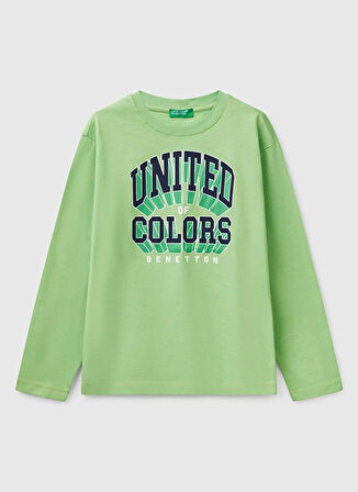 Benetton Baskılı Fıstık Erkek Çocuk T-Shirt 3I1XC10N5