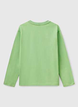 Benetton Baskılı Fıstık Erkek Çocuk T-Shirt 3I1XC10N5
