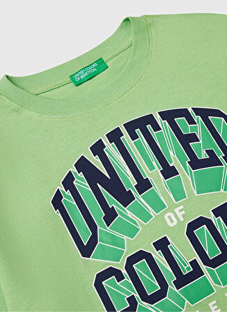 Benetton Baskılı Fıstık Erkek Çocuk T-Shirt 3I1XC10N5