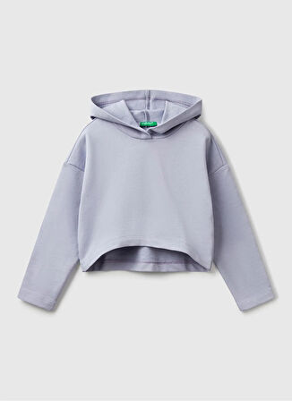 Benetton Baskılı Kız Çocuk Lila Sweatshırt 3UNIC204L