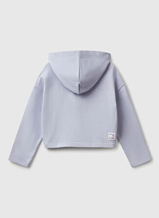 Benetton Baskılı Kız Çocuk Lila Sweatshırt 3UNIC204L