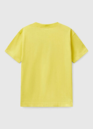 Benetton Baskılı Sarı Erkek Çocuk T-Shirt 3I1XC10N3