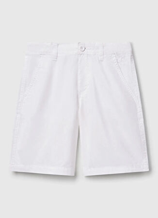 Benetton Normal Bel Regular Fit Beyaz Erkek Çocuk Şort 4AC7C903O