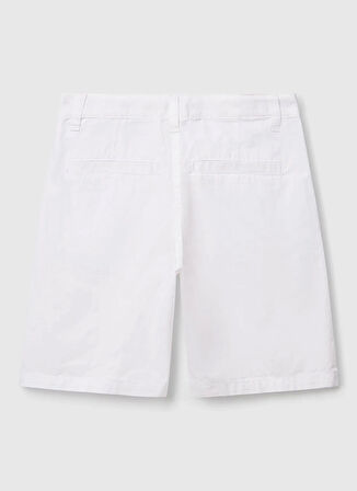Benetton Normal Bel Regular Fit Beyaz Erkek Çocuk Şort 4AC7C903O