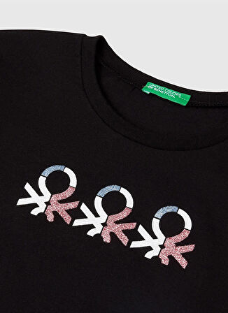 Benetton Siyah Kız Çocuk T-Shirt