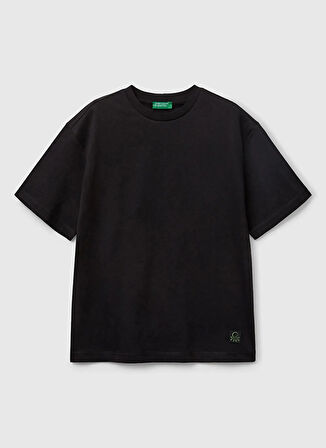 Benetton Baskılı Siyah Erkek Çocuk T-Shirt 35RYC10NC