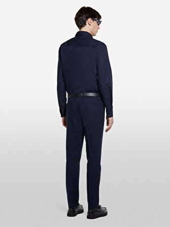 Streç Pamuklu Regular Fit Gömlek Erkek Lacivert Gömlek - 325P58FJSQ04F