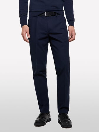 Streç Pamuklu Logo Detaylı Slim Fit Chino Pantolon Erkek Lacivert Pantolon - 325P4WOSSF053