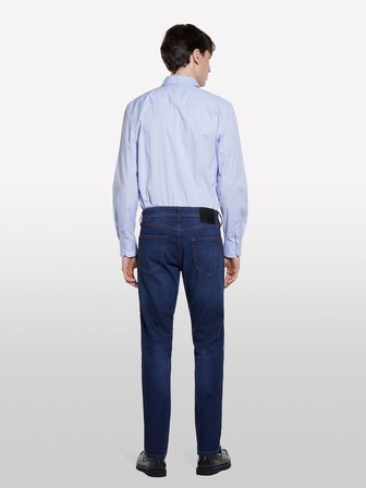 Streç Pamuklu Taş Yıkama Orta Bel Slim Fit Denim Pantolon Erkek Buz mavisi Denim Pantolon - 325P4TAYSE02J