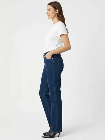 Streç Pamuklu Taş Yıkama Slim Fit Denim Pantolon Kadın Haki Yeşili Denim Pantolon - 325P4MCPLE046