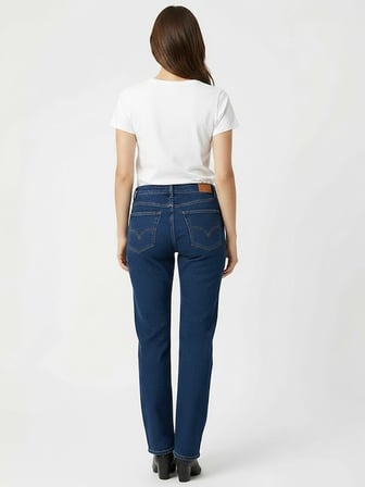 Streç Pamuklu Taş Yıkama Slim Fit Denim Pantolon Kadın Haki Yeşili Denim Pantolon - 325P4MCPLE046