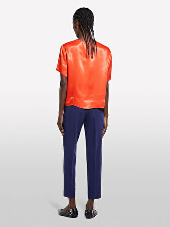 Viskoz Karışımlı Beli Lastikli Pantolon Kadın LACİVERT Pantolon - 325P4KVXL5CM7