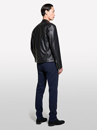 Streç Pamuklu Logolu Slim Fit Chino Pantolon Erkek Lacivert Pantolon - 325P41C4SF052