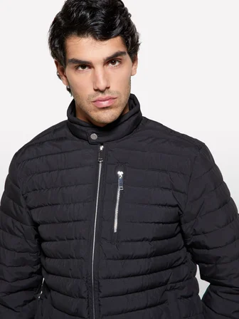 Fermuar ve Logo Detaylı Slim Fit Mont Erkek Bej Mont - 325P21V1SN03R