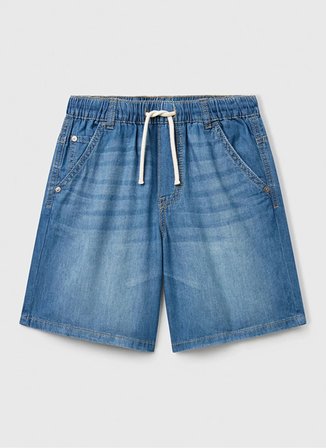 Benetton Normal Bel Regular Fit Koyu İndigo Erkek Çocuk Şort 4DHJC9047