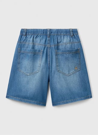Benetton Normal Bel Regular Fit Koyu İndigo Erkek Çocuk Şort 4DHJC9047