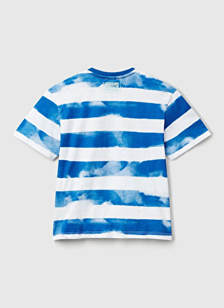 Benetton Baskılı Saks Erkek Çocuk T-Shirt 3SL3C10P5