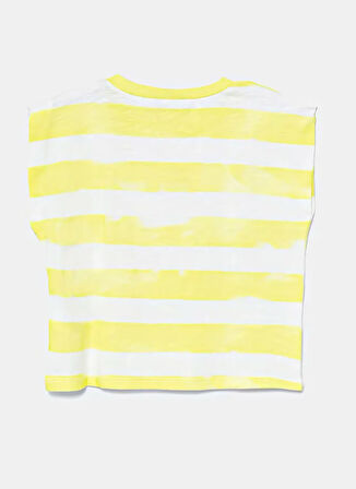 Benetton Baskılı Sarı Kız Çocuk T-Shirt 3SL3C10OW