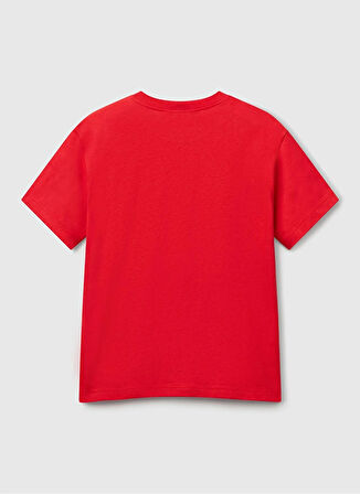 Benetton Baskılı Kırmızı Erkek Çocuk T-Shirt 3I1XC10OO