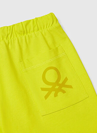 Benetton Normal Bel Regular Fit Sarı Erkek Çocuk Şort 3BL0C903L
