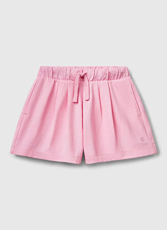 Benetton Normal Bel Regular Fit Pembe Kız Çocuk Şort 3BL0C903I