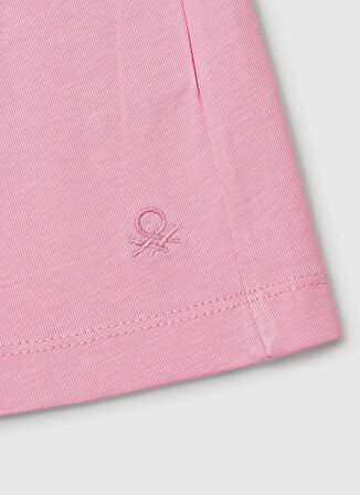 Benetton Normal Bel Regular Fit Pembe Kız Çocuk Şort 3BL0C903I