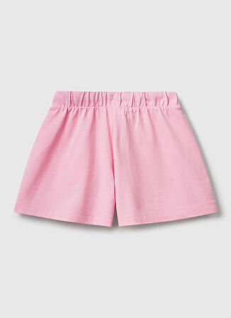 Benetton Normal Bel Regular Fit Pembe Kız Çocuk Şort 3BL0C903I