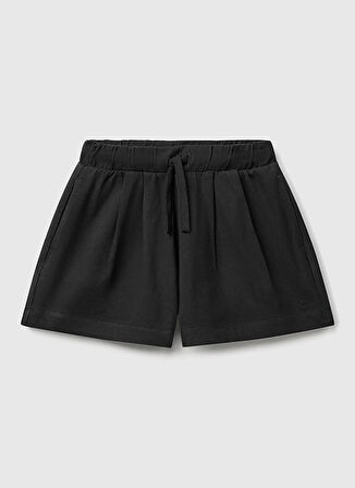 Benetton Normal Bel Regular Fit Siyah Kız Çocuk Şort 3BL0C903I