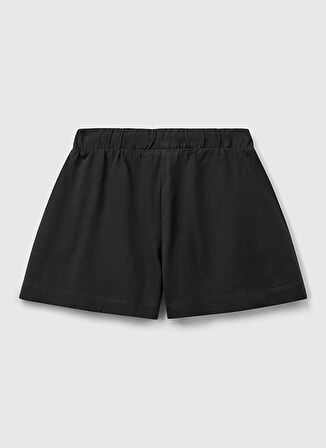 Benetton Normal Bel Regular Fit Siyah Kız Çocuk Şort 3BL0C903I