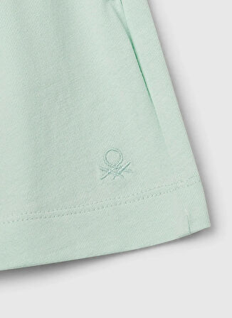 Benetton Normal Bel Regular Fit Su Yeşili Kız Çocuk Şort 3BL0C903I