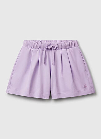 Benetton Normal Bel Regular Fit Lila Kız Çocuk Şort 3BL0C903I