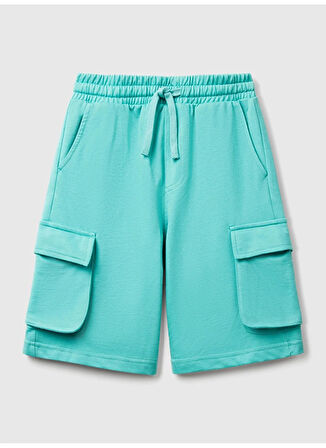 Benetton Normal Bel Regular Fit Mint Erkek Çocuk Şort 39DJC902N