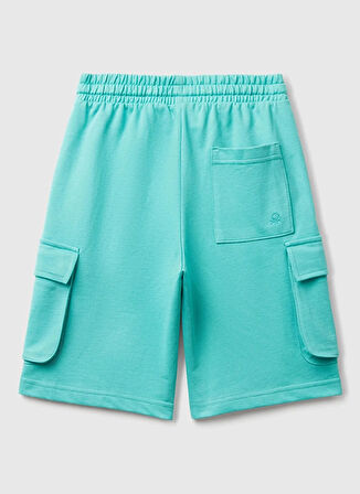 Benetton Normal Bel Regular Fit Mint Erkek Çocuk Şort 39DJC902N