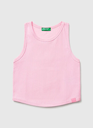 Benetton Düz Pembe Kız Çocuk Atlet 31H3CH01F