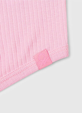 Benetton Düz Pembe Kız Çocuk Atlet 31H3CH01F