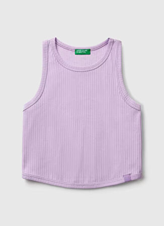 Benetton Düz Lila Kız Çocuk Atlet 31H3CH01F