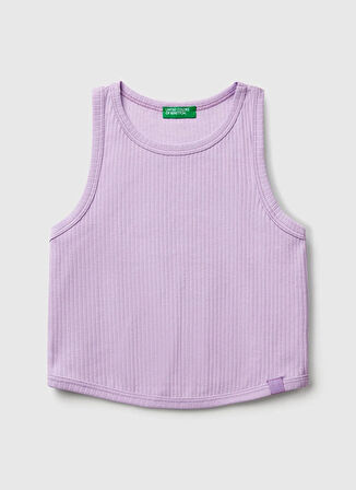 Benetton Düz Lila Kız Çocuk Atlet 31H3CH01F
