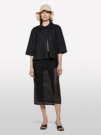 Kroşe Astarlı Uzun Pareo Kadın Siyah Etek - 325P60FSW800Q