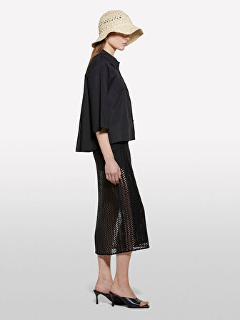 Kroşe Astarlı Uzun Pareo Kadın Siyah Etek - 325P60FSW800Q
