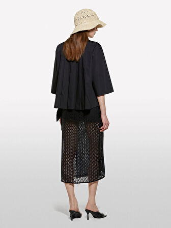 Kroşe Astarlı Uzun Pareo Kadın Siyah Etek - 325P60FSW800Q