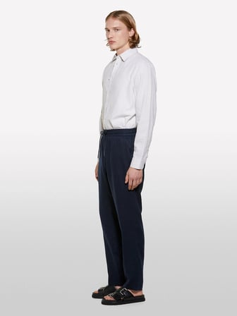 Keten Karışımlı Çizgili Regular Fit Gömlek Erkek Kahve Gömlek - 325P51FCSQ03G