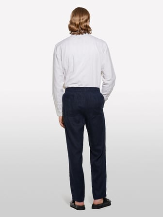 Keten Karışımlı Çizgili Regular Fit Gömlek Erkek Kahve Gömlek - 325P51FCSQ03G